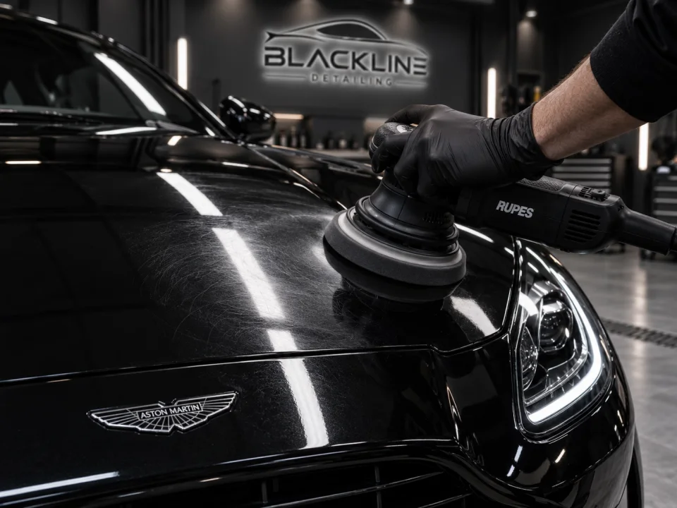 Careful machine polishing in the workshop